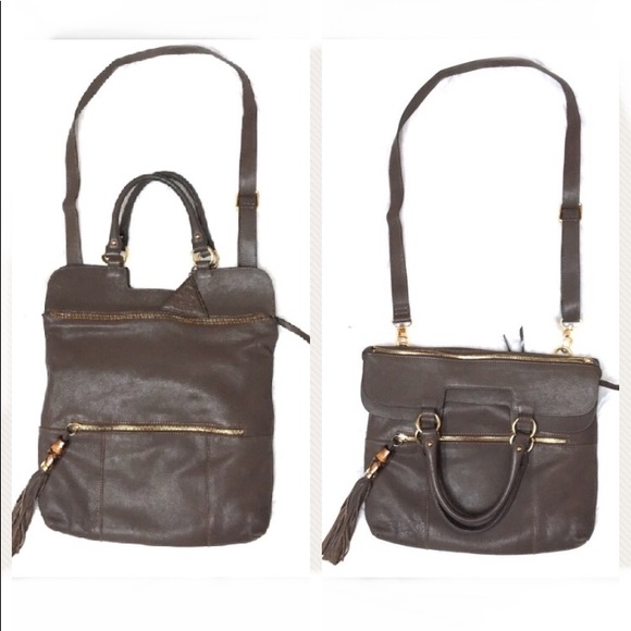 Sorial Handbags - SORIAL New York fold over crossbody bag Taupe